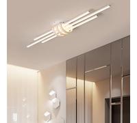 HLRTBCN Luz de Techo LED incesable con Control Remoto - Lámpara Blanca Moderna para el Comedor de Dormitorio Cocina y Oficina - Iluminación Creativa de 110 cm para el Pasillo y la Mesa Aqiong