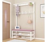 HLRTBCN Silla de Oficina ergonómica Banco Industrial de Zapatillas 3-en-1 Rack Shoe con Estante Desmontable-Árbol de Pasillo de Entrada de ensamblaje fácil para Espacios pequeños Aqiong