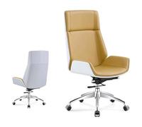 HLRTBCN Silla de Oficina ergonómica trabaje Escritorio Giratorio Escritorio de Cuero PU Ajustable con Ruedas Computer Ejecutive Tarea Tarea Comodidad Aqiong