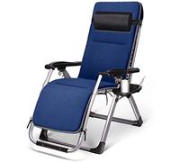 HLRTBCN Silla Plegable para Acampar, Silla de Cubierta de jardín reclinable de Gravedad Cero de Gravedad Solar Forpatio, Conservatorio, Jardín (Negro Transpirable) (Armada) Aqiong