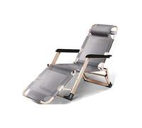 HLRTBCN Silla reclinable Plegable al Aire Libre, Silla de salón de Patio, terraza de la Playa al Aire Libre Sunger (Teslin Black) (Tesling Grey) Aqiong