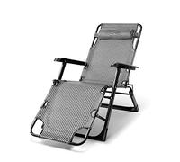 HLRTBCN Silla reclinable reclinable de jardín, Chaise Sun tumbo Impermeable Silla Plegable Liviana para Acampar en la Playa de Patio al Aire Libre (Negro) (Blanco) Aqiong