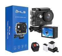 HLS Waterproof Action Camera 4K Stabilization with 3 Batteries 1350mAh for Video,4K WiFi Remote Underwater Cameras with Wide Angle Lens HD,Sports Action Video Cameras with Accessories Mount Kit