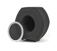 Hlsicnalm F3 - Pantalla de micrófono de estudio profesional con filtro acústico para escritorio, reducción de ruido, espuma para parabrisas, red negra