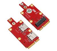 HLT Adaptador M.2 (NGFF) de llave B a Mini PCI-E con ranura doble para tarjeta Nano SIM