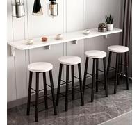Hltdzer Mesa Comida Larga Estrecha Plegable Montada en Pared de Madera Maciza, Mesa Ordenador Ahorradora Espacio para Apartamentos Pequeños, Mesa Bar(D,70 * 30cm/27.6 * 11.8in)