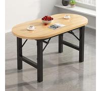 Hltdzer Plegable Mesa Café Moderna Madera Tatami con Patas Mesa de Metal Acero Al Carbono Piso para Estar, Sala de Té, Sala Recepción(Walnut Color,120 * 60 * 52cm/47.2 * 23.6 * 20.5in)