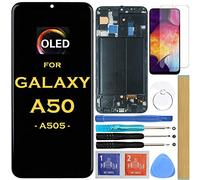 HLTECH Pantalla LCD OLED de repuesto para Samsung Galaxy A50 2019 A505 SM-A505F A505FN A505W A505U A505U1 de 6.4 pulgadas (tipo OLED con marco)