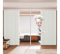 HLTQL Cortina divisoria para Habitaciones，con Barra telescópica，Bloque divisorio para Dormitorio, Cortina divisoria sin Taladro, Cortina Opaca Divisor de habitación, Dormitorio(*3,5.2m-6.2m)