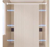 HLTQL Cortina magnética Opaca Estilo acordeón para Puerta de Armario, Plisada, Plegable, Puerta de acordeón, Divisor de habitación, Dormitorio, baño, Sala de Estar(06,W 240*H 200cm)