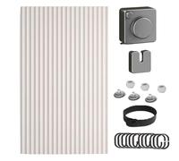 HLTQL Cortina magnética Opaca Estilo acordeón para Puerta de Armario, Plisada, Plegable, Puerta de acordeón, Divisor de habitación, Dormitorio, baño, Sala de Estar(01,W 120*H 200cm)