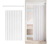 HLTQL Cortina magnética Opaca Estilo acordeón para Puerta de Armario, Plisada, Plegable, Puerta de acordeón, Divisor de habitación, Dormitorio, baño, Sala de Estar(03,W 300*H 200cm)