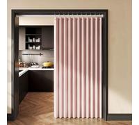 HLTQL Cortina magnética Opaca Estilo acordeón para Puerta de Armario, Plisada, Plegable, Puerta de acordeón, Divisor de habitación, Dormitorio, baño, Sala de Estar(*2,W 180*H 240cm)