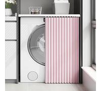 HLTQL Cortinas Debajo del Fregadero con Rieles Deslizantes Cortinas Antipolvo para Gabinetes Cortinas para Cocina Cortas Cortina Prueba Polvo para Estantes(s1,W60cm|H60cm)