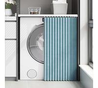 HLTQL Cortinas Debajo del Fregadero con Rieles Deslizantes Cortinas Antipolvo para Gabinetes Cortinas para Cocina Cortas Cortina Prueba Polvo para Estantes(s3,W100cm|H120cm)