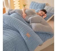 HLTQL Edredón de Terciopelo de Leche, edredón Grueso de Invierno, Manta Muy cálida y súper Suave para 2 Personas, edredón de Microfibra, edredón Acolchado Reversible(02,200x230cm/4kg)