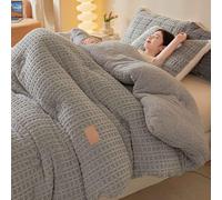 HLTQL Edredón de Terciopelo de Leche, edredón Grueso de Invierno, Manta Muy cálida y súper Suave para 2 Personas, edredón de Microfibra, edredón Acolchado Reversible(02,200x230cm/4kg)