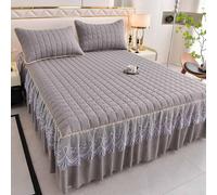 HLTQL Falda De Cama con Volante Cubre Canape 180x200 para Cama Alta Faldones De Cama Cubre Somier Protector De ColchóN Super(#6,180x200cm)
