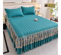 HLTQL Falda De Cama con Volante Cubre Canape 180x200 para Cama Alta Faldones De Cama Cubre Somier Protector De ColchóN Super(#7,180x200cm)