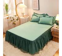 HLTQL Falda De Cama con Volante Encaje Faldones De Cama 180x200 Cubrecanapes Cama SáBana De Cama DecoracióN para Single Queen King(#5,200x220cm)