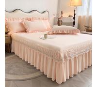 HLTQL Falda De Cama con Volante Encaje Faldones De Cama 180x200 Cubrecanapes Cama SáBana De Cama DecoracióN para Single Queen King(#5,150x200cm)