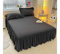 HLTQL Falda De Cama con Volante Faldones De Cama 180x200 Cubre Canape Cubre Somier 150 Protector De Colchó FáCil De Instalar(#3,120x200cm)