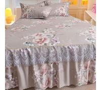 HLTQL Falda De Cama con Volante Faldones De Cama 180x200 Cubre Somier Cubrecanapes Cama Fundas De Colchon(#4,200x220cm)