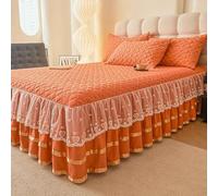 HLTQL Falda De Cama con Volante Faldones De Cama 180x200 Cubre Somier Cubrecanapes Cama Fundas De Colchon(#4,200x220cm)