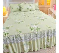 HLTQL Falda De Cama con Volante Faldones De Cama 180x200 Cubre Somier Cubrecanapes Cama Fundas De Colchon(#6,150x200cm)