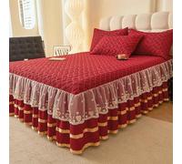 HLTQL Falda De Cama con Volante Faldones De Cama 180x200 Cubre Somier Cubrecanapes Cama Fundas De Colchon(#3,200x220cm)