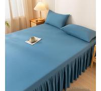 HLTQL Falda De Cama con Volante Faldones De Cama 180x200 Cubrecanapes Cama SáBana De Cama DecoracióN para Single Queen King(#6,180x200cm)