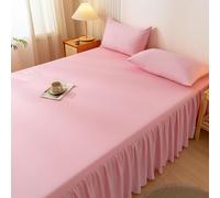 HLTQL Falda De Cama con Volante Faldones De Cama 180x200 Cubrecanapes Cama SáBana De Cama DecoracióN para Single Queen King(#2,120x200cm)