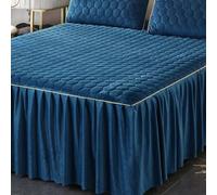 HLTQL Faldones De Cama 180/150/120/200 Falda De Cama con Volante Cubre Somier Cama Cubre Canape para Cama Alta(#4,200x220cm)