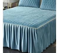 HLTQL Faldones De Cama 180/150/120/200 Falda De Cama con Volante Cubre Somier Cama Cubre Canape para Cama Alta(#5,150x200cm)