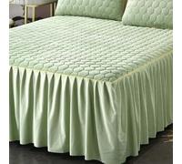 HLTQL Faldones De Cama 180/150/120/200 Falda De Cama con Volante Cubre Somier Cama Cubre Canape para Cama Alta(#7,pillowcaseX2)