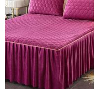 HLTQL Faldones De Cama 180/150/120/200 Falda De Cama con Volante Cubre Somier Cama Cubre Canape para Cama Alta(#8,150x200cm)