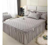 HLTQL Faldones De Cama 180/150/120/200 Falda De Cama con Volante Cubre Somier Cama Cubre Canape para Cama Alta(#5,150x200cm)