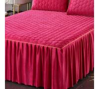 HLTQL Faldones De Cama 180/150/120/200 Falda De Cama con Volante Cubre Somier Cama Cubre Canape para Cama Alta(#2,180x200cm)