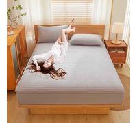 HLTQL Funda De Colchon Protector Colchon Sábana Bajera Acolchada De Soja, De Una Sola Pieza, Gruesa, Antideslizante, Antipolvo, Protector De Colchón.(02,180X220cm)