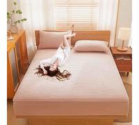 HLTQL Funda De Colchon Protector Colchon Sábana Bajera Acolchada De Soja, De Una Sola Pieza, Gruesa, Antideslizante, Antipolvo, Protector De Colchón.(04,150X190cm)