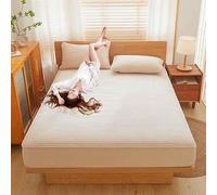 HLTQL Funda De Colchon Protector Colchon Sábana Bajera Acolchada De Soja, De Una Sola Pieza, Gruesa, Antideslizante, Antipolvo, Protector De Colchón.(06,90X190cm)