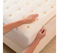 HLTQL Funda Protector Colchon con Cremallera Acolchado Funda ColchóN Cremallera 180x200 Fundas para Colchonetas Funda Colchon(a,180x200+20cm)