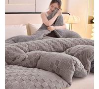 HLTQL Olcha Invierno Edredon Comforter,Manta Gruesa Invierno Cálido Polar, Reversible,Cálido Edredón De Invierno Grueso,Edredon Borreguito,Edredones Sherpa(*4,180 * 220cm/4kg)