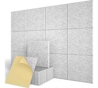 HLTQL Pegatinas de Pared de Fieltro Autoadhesivas de12 Piezas. Paneles acústicos autoadhesivos.30 * 30cm Autoadhesivo para Paredes, Puertas y techos.decoración oficinas(37)
