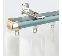 HLTQL Riel Cortina Techo Aluminio 3/2/1 Metros Rieles para Cortinas De Techo Manual Barra Divisora De HabitacióN De Techo para Teatro Y Oficina(Side Mount-2,180cm)