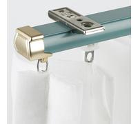 HLTQL Riel Cortina Techo Aluminio 3/2/1 Metros Rieles para Cortinas De Techo Manual Barra Divisora De HabitacióN De Techo para Teatro Y Oficina(Top Mount-2,100cm)