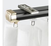 HLTQL Riel Cortina Techo Aluminio 3/2/1 Metros Rieles para Cortinas De Techo Manual Barra Divisora De HabitacióN De Techo para Teatro Y Oficina(Top Mount-5,280cm)