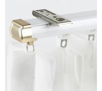 HLTQL Riel Cortina Techo Aluminio 3/2/1 Metros Rieles para Cortinas De Techo Manual Barra Divisora De HabitacióN De Techo para Teatro Y Oficina(Top Mount-1,350cm)