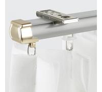 HLTQL Riel Cortina Techo Aluminio 3/2/1 Metros Rieles para Cortinas De Techo Manual Barra Divisora De HabitacióN De Techo para Teatro Y Oficina(Top Mount-4,300cm)