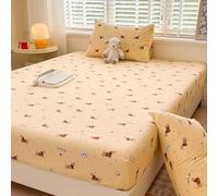 HLTQL Sábana Bajera Ajustable Colchones Decorativa Nórdico Impresión Microfibra Suave Transpirable Tela Elástico en el Borde Bolsillo Profundo 25cm(#7,90x200cm)